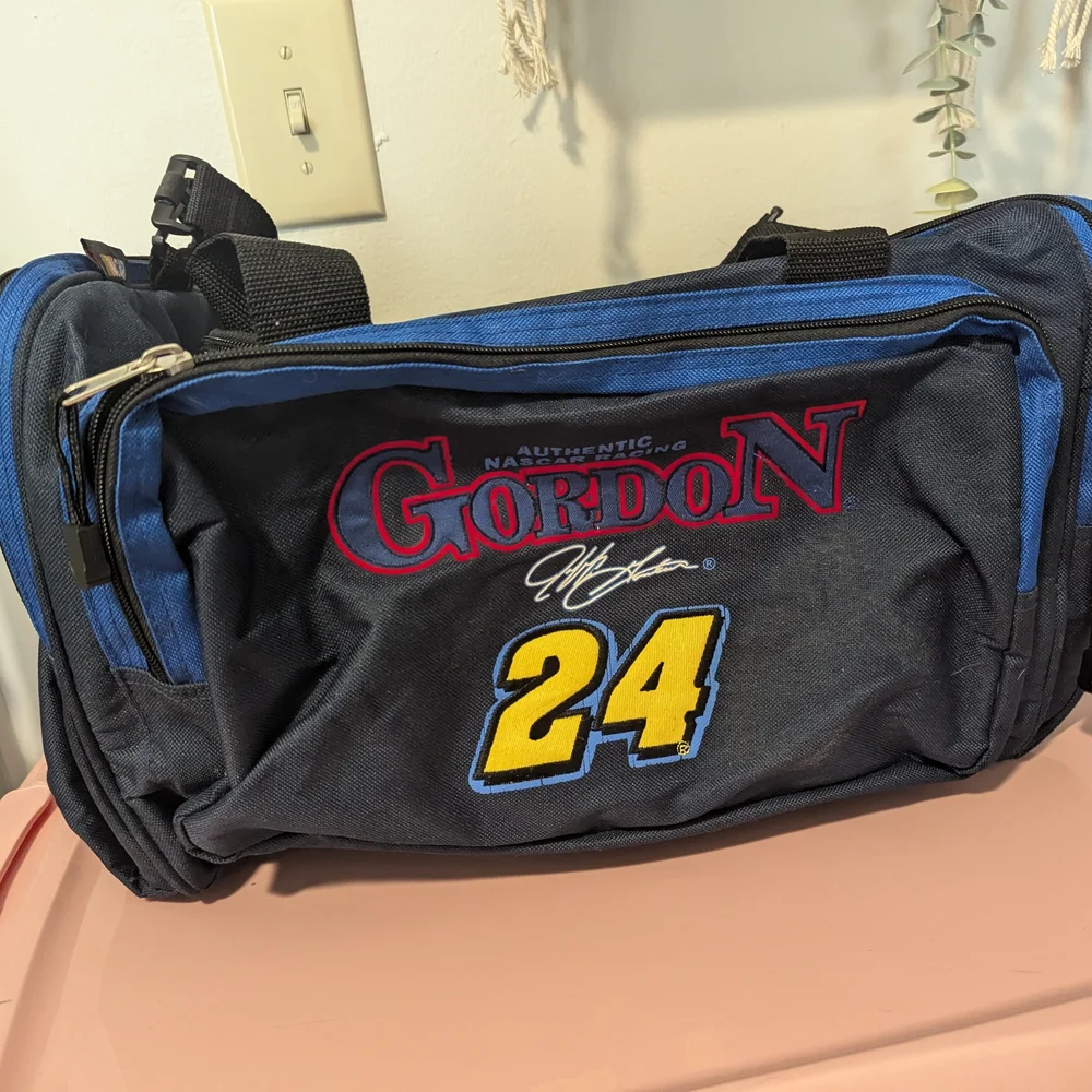 Navy Duffel Bag with Signature Design